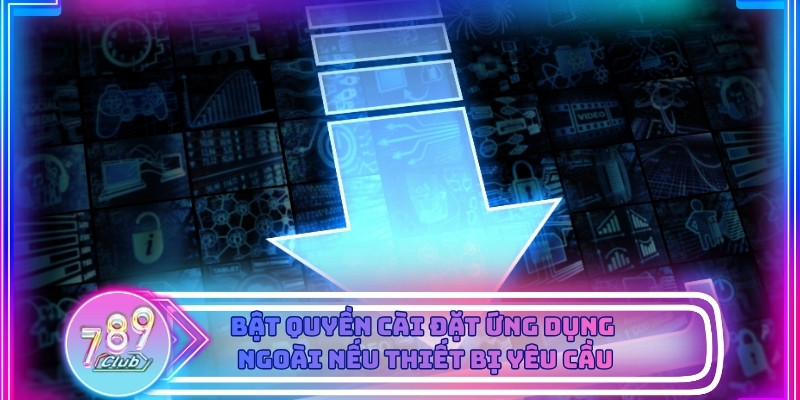 Giao diện hướng dẫn tải app hiển thị rõ ràng từng bước