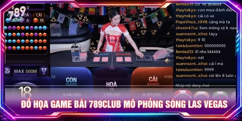 Đồ họa game bài 789club mô phỏng sòng las vegas